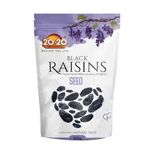 20 20 BLACK RAISINS SEEDS 250GM