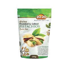 20 20 ROASTED & SALTED PISTACHIOS U S A 250GM