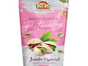 20 20 ROASTED & SALTED PISTACHIOS U S A JUMBO SPECIAL 250GM