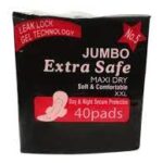 JUMBO EXTRA SAFE MAXI DRY XXL 40 SANITARY PADS PACK