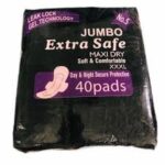 JUMBO EXTRA SAFE MAXI DRY XXXL 40 SANITARY PADS PACK