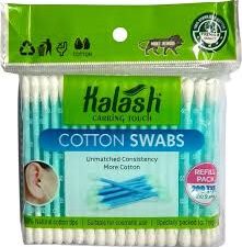 KALASH SOFT TOUCH COTTON SWABS BAMBOO STICKS ECO FRINDLY 100 STEMS 200 TIPS