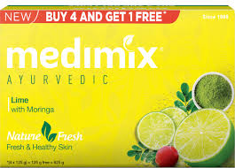 MEDIMIX AYURVEDIC LIME WITH MORINGA (625GM) 5PIS 125GM PACK