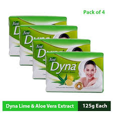 NEW DYNA LIME & ALOE VERA SOAP (500GM) 4 PIS 125 GM PACK