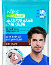 NISHA SHAMPOO BASED HAIR COLOR DARK BROWN (20ML)