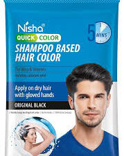 NISHA SHAMPOO BASED HAIR COLOR ORIGINAL BLACK (20ML)