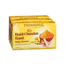 PATANJALI HALDI CHANDAN KANTI SOAP (450GM) 3PIS 150GM PACK