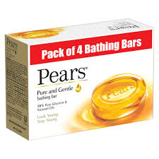 PEARS PURE & GENTLE BATHING BAR (300GM) 4 PIS 75GM PACK