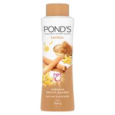 PONDS SANDAL RADIANCE TALCUM POWDER NUTURAL SUNSCREEN (115GM)