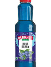RAJMANDIR BLUE BERRY SHARBAT SYRUP SERVED WITH CHILLED SODA 750 ML