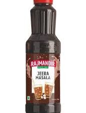 RAJMANDIR JEERA MASALA SHARBAT SYRUP SERVED WITH CHILLED SODA 750 ML