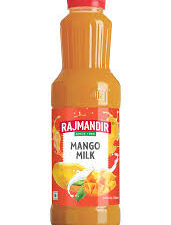RAJMANDIR MANGO MILK SHARBAT SYRUP SERVED WITH CHILLED MILK 750 ML