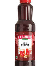 RAJMANDIR RED PUNCH SHARBAT SYRUP SERVED WITH CHILLED SODA 750 ML