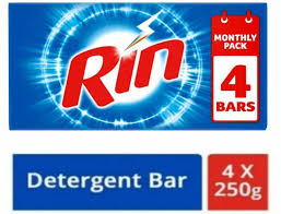 RIN MONTHALI PACK 4 BAR DITERGENT CAKE (250GM 4PIS PACK)