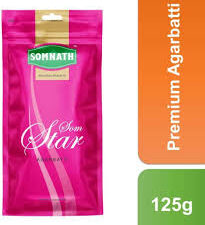 SOMNATH SOM STAR INCENSE STICKS AGARBATTI 125 GM