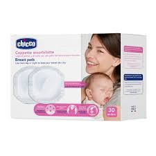 CHICCO NATURAL FEEDING BREAST PADS 30 PCS WHITE