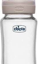 CHICCO NEW GLASS FEEDING BOTTLES MEDIUM FLOW 240ML 0M