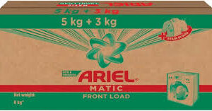 ARIEL MATIC DETERGENT POWDER FRONT LOAD STAIN REMOVAL IN WASHING MACHINE 8 KG