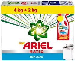 ARIEL MATIC DETERGENT POWDER TOP LAND STAIN REMOVAL IN WASHING MACHINE 6 KG