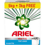ARIEL MATIC DETERGENT POWDER TOP LAND STAIN REMOVAL IN WASHING MACHINE 8 KG